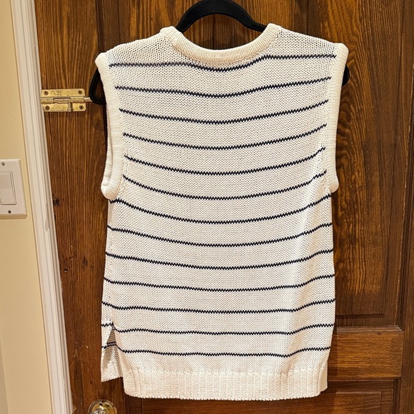 Madewell Cream and Black Striped Sleeveless Top - Picture 3 of 3
